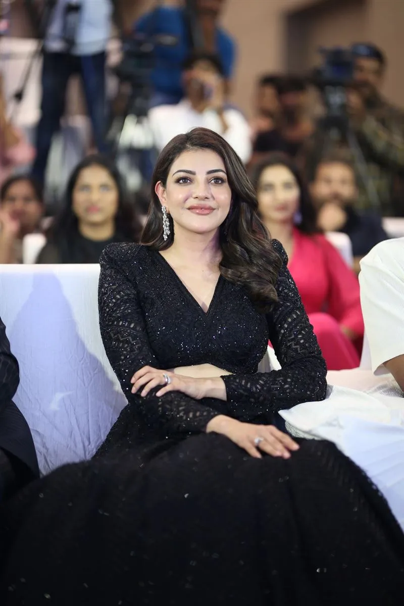 Telugu Actress Kajal Aggarwal at Satyabhama Movie Trailer Launch